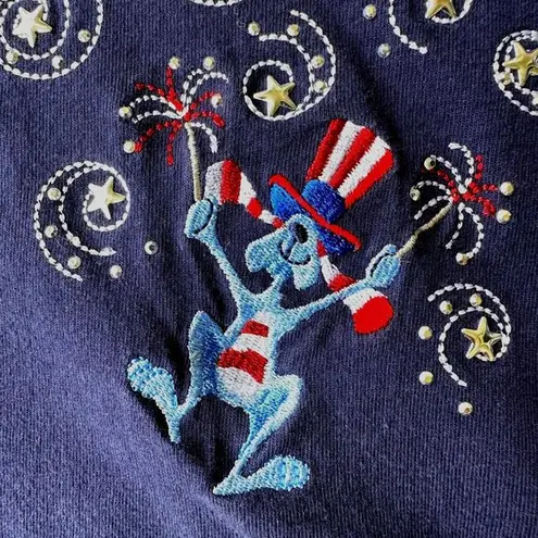 Vintage M C Sportswear Patriotic Tee Top XL T Navy Rabbit Labor Day Ju… Size undefined