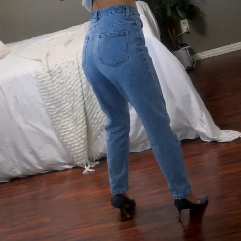 ZARA  High Waisted Mom Blue Denim Jeans