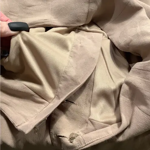 One the land Linen 4 Button Up Palazzo Wide-Leg Ankle Pants