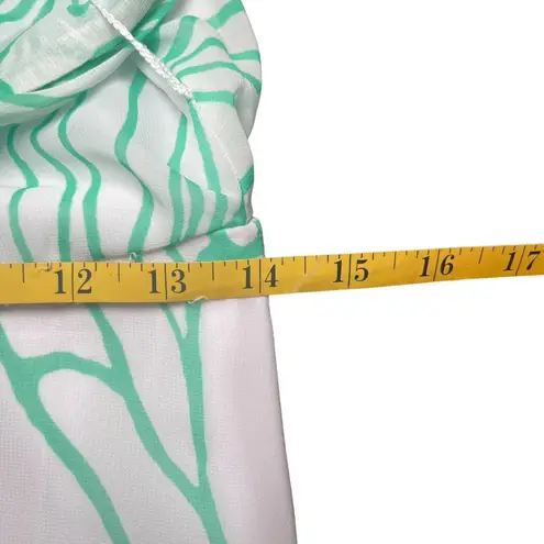 R & K Green White Floral Maxi Dress Size 4 Tropical Flowy Vacation Easter Party