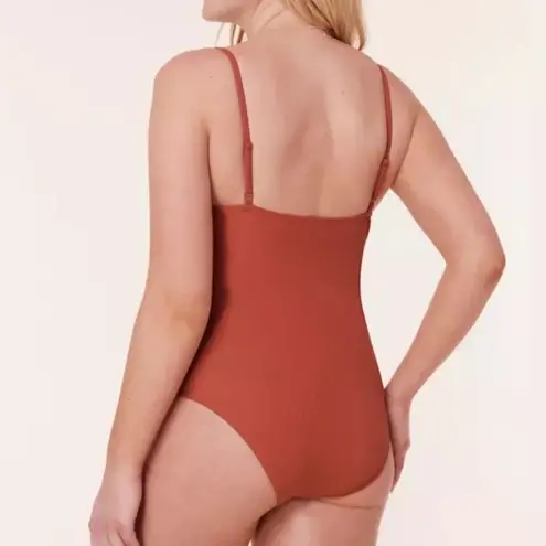 ANDIE The Amalfi One Piece Swimsuit Rib Ginger Orange size XS NWT