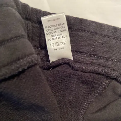 Cotton Citizen Black Jogger Sweat Pants Front Zipper and pockets, size XS small