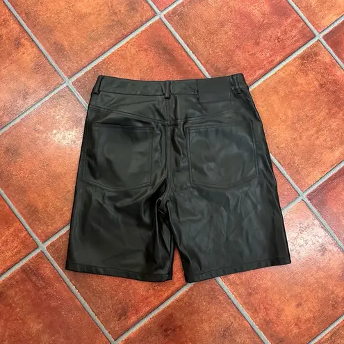 Proenza Schouler NWT PSWL Faux Leather Midi Shorts Size 2