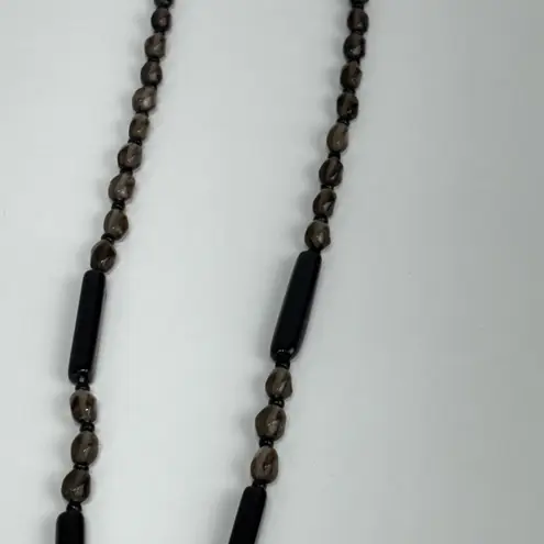 artisan Handmade Elegant Black Onyx and smoky quartz gemstone Necklace