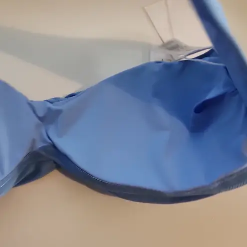 Milly  Gloss Twist Bandeau Top in Mineral Blue Size L