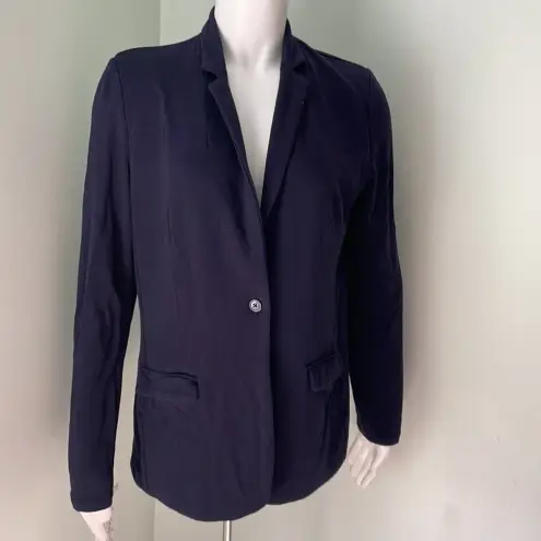 Magaschoni MAGASHONI navy blue jersey blazer