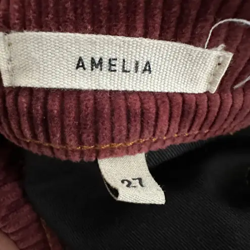 Imogene and Willie Women Corduroy Pants Amelia 27 Straight Leg Russet Quiet Luxe Red