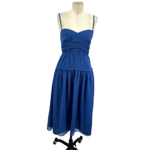 La Maison Talulah Sorrento Midi Dress Azure Blue Polka Dot Size Small