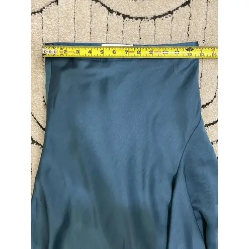 LANE JT Victorious Silk Midi Skirt + Backscarf Top (NWT) in Royal Blue (MEDIUM)