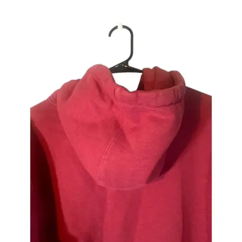 Goat USA Pink Kangaroo Pocket Logo Hooded Pullover Sweatshirt Women Sz M Size M