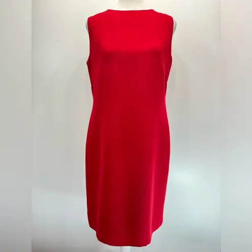 Coldwater Creek Red Embroidered Jacket Knee Length Sheath Dress 2 Piece Size 10P - Image 6