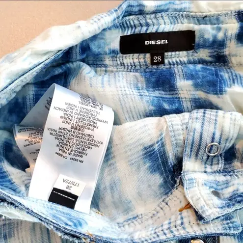 Diesel Blue & White Layered Skirt