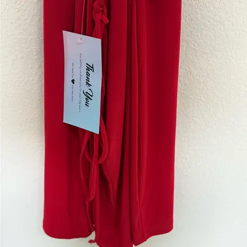 Alyce Paris 4002 Red Halter Corset Short Dress Sexy Strappy Open Back Size 2 NEW