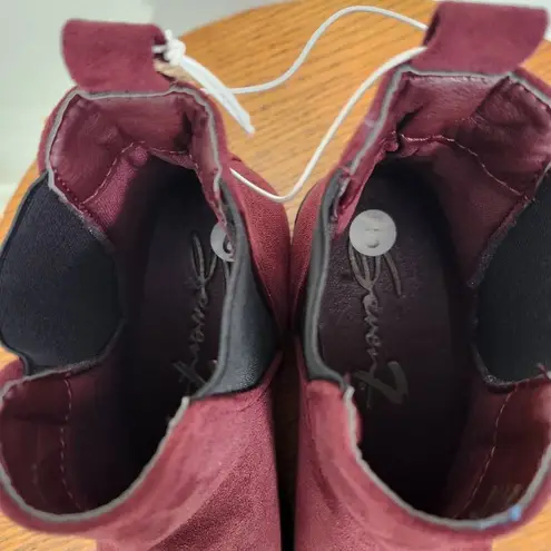 Seven7 Oxblood Manhattan Micro Suede Boot Size 6 NWT Ankle Bootie