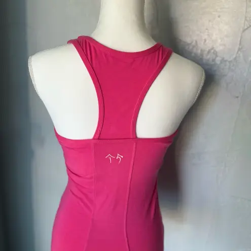 Green Apple Fitted Pink Sleeveless Tank Top, Eco friendly. Size M