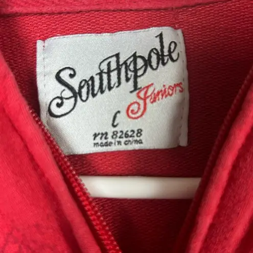 Southpole  Vintage Y2K Red Bling Zip Up Hoodies size Juniors