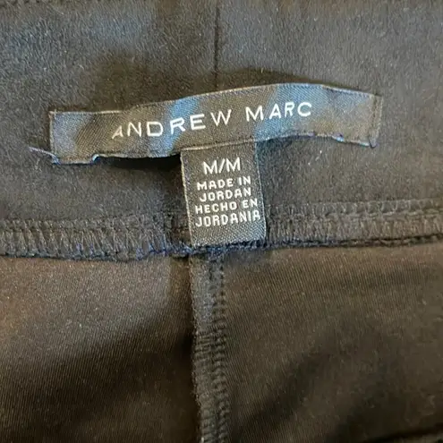 Andrew Marc Black Super Soft Stretch Faux Suede Pants Size Medium