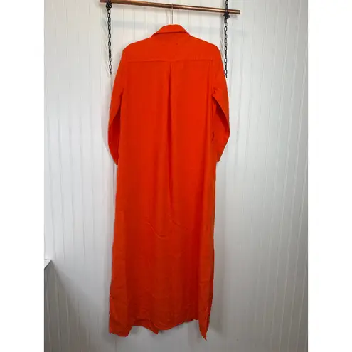 L'Agence NWOT L’AGENCE Cameron Long Shirt Dress Cherry Tomato Belted Womens Size XS *FLAW