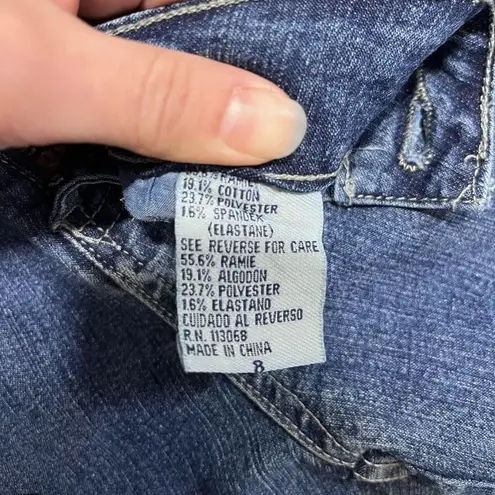 Yoni Jay Beaded High Rise Ankle Jeans Size 8 Women’s Blue Y2K