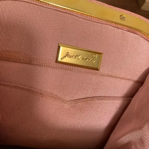 Judith Leiber 1986  ostrich shoulder/clutch pink gold