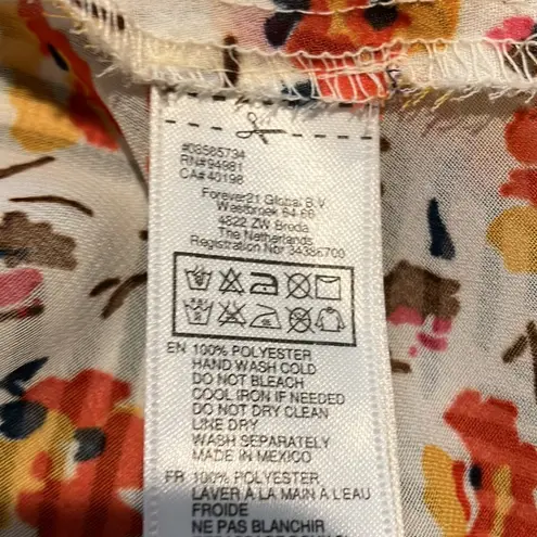 Forever 21  floral cold shoulder blouse ECU