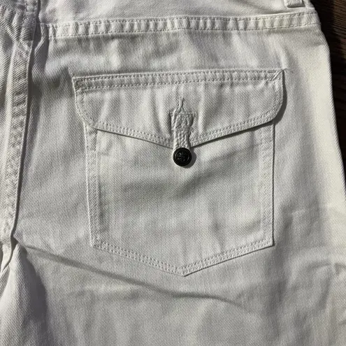 Ralph Lauren LRL  Jeans Co Denim Bermuda Shorts White Nautical Button Theme Sz 8