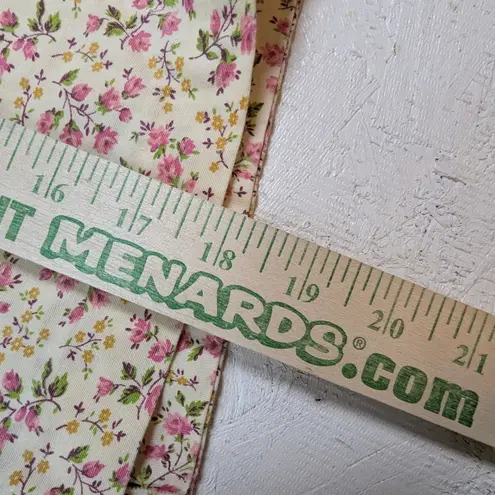 Homemade Floral Jacket Skirt Set – Women's S Pink Button Front Cotton Rayon White Size 16