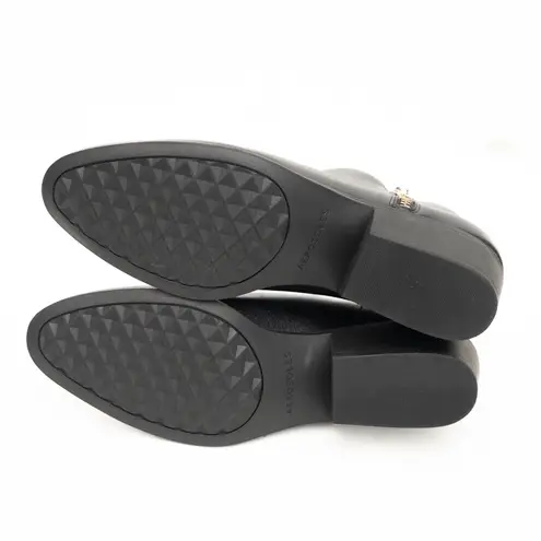 Aerosoles Collaroy Black Leather Ankle Booties Size 10M