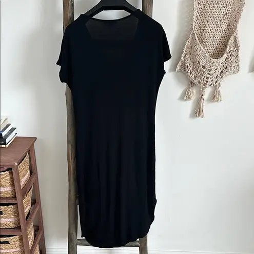 Antistar Black Casual Rounded Hen Midi Dress XS