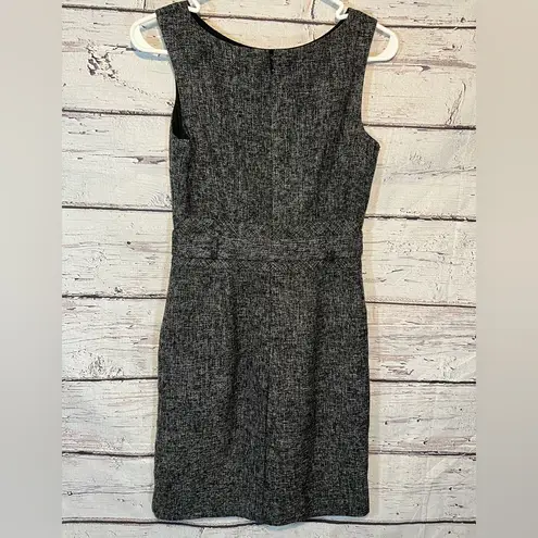 Banana Republic  Dress Tweed Sleeveless w Belt Charcoal Gray-0P