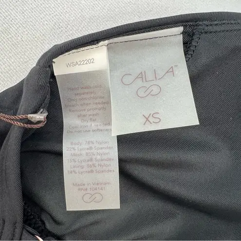 CALIA Ruched Front Bra XS Black