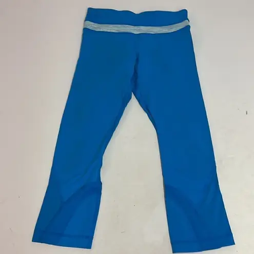 Lululemon  Run Inspire Crop II Beach Blanket Blue Wee Are From Space Aqua C34 - Image 2