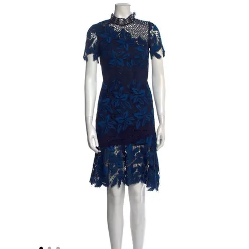 Sea New York Women's Floral Mosaic Fit N Flare Dress Blue Size 4