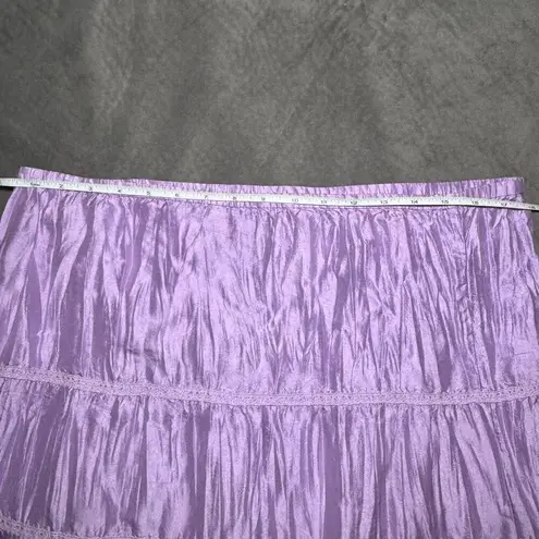 Garnet Hill Tiered Silk Boho Skirt