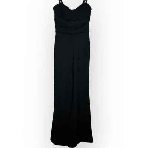 Jonathan Simkhai Rebecca Bustier Jumpsuit Women's 0 Black Strapless NWOT Size 30