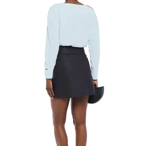 Sandro Lucienne Blue Striped Cutout Top