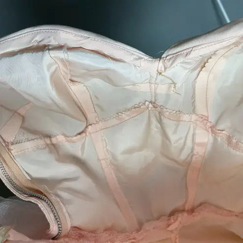 Vintage Prom Dress Strapless Wounded Bird Pink Tulle Susie Q Halloween Costume Size XXS