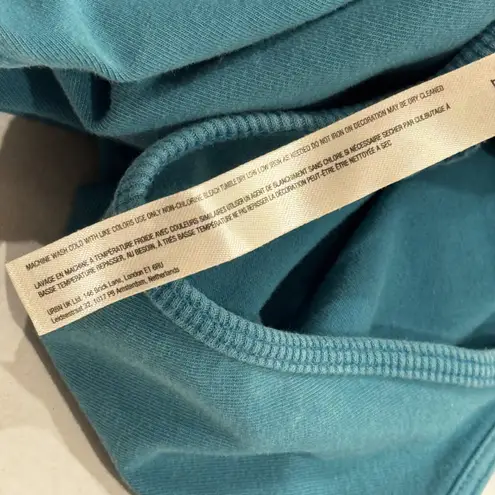 Free People Movement Teal Washed Cotton Blend Jumpsuit Romper Size S/P Green