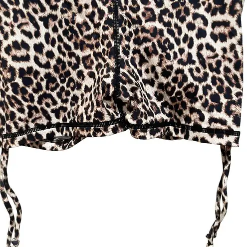 Zyia  Active Brilliant Leopard Print Double Scrunchy Hustle Shorts Medium