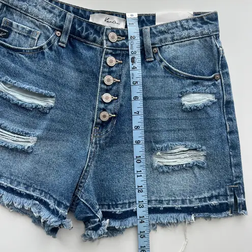 KanCan USA KanCan | Distressed Medium Wash High Rise Denim Shorts NWT Size M