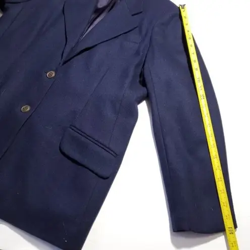 White Stag Vintage 100% Wool Blazer Women's Size 14 Blue Purple Academia Coat