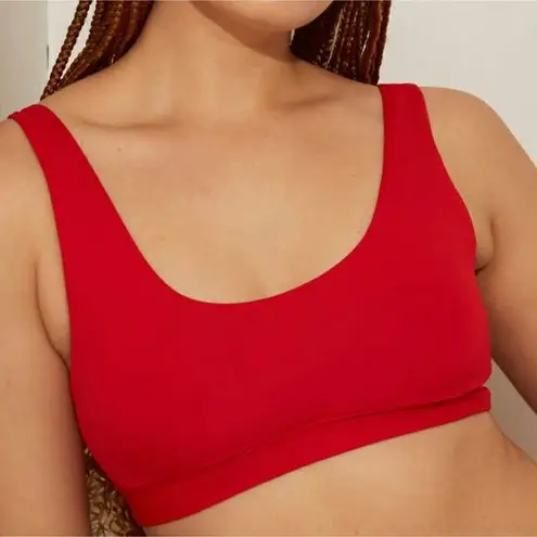 ANDIE Ventura Top Bikini Cherry Red Sporty Swim XS New