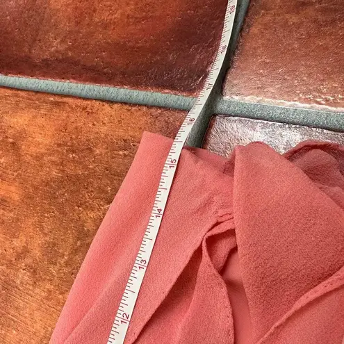 Karen Millen 100% Silk Pink Ruffle Skirt Size US 10