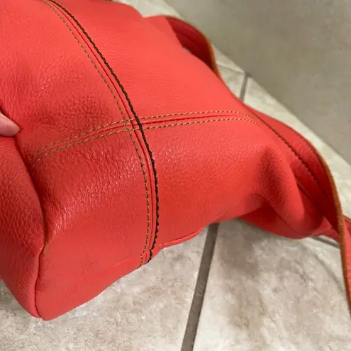 The Sak Coral papaya Leather Shoulder Bag Everyday Casual Purse Stylish Handbag