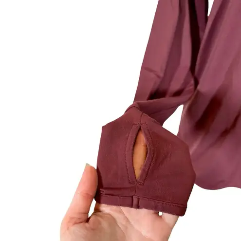 Bandier All Access Unison 1/4 Zip Up Long Sleeve Pullover in Port Royale Red Size M