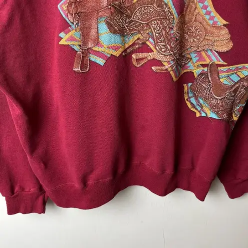 Hanes Vintage Las Vegas Crewneck Sweatshirt Red Large L