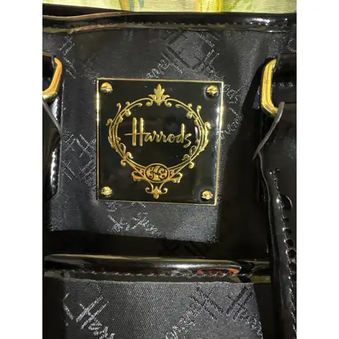 Harrods Black Nylon Tote Bag Shoulder Bag Logo Shopper Everyday Purse