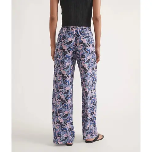 Marine layer Allison Trouser Wide Leg in Violet Watercolor Size XL - Image 2