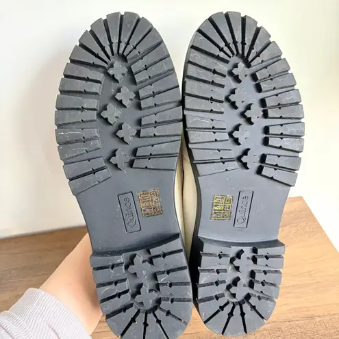 Quince NWOB Italian White Leather Lug Sole Loafers Women's 11 Slip On Trendy