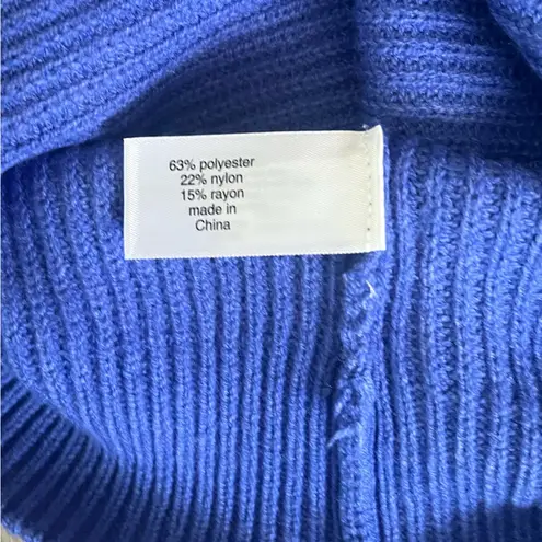 Lane Bryant NWOT  Size 22 / 24 Classic Half-Zip Ribbed Pullover Sweater Blue